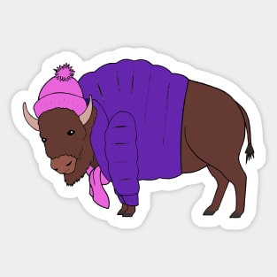 Buffalo Winter - pink Sticker